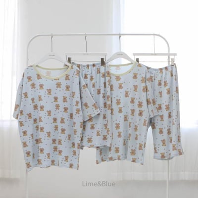 LIME&BLUE31｜(55-118cm MOM-DAD)  星星熊親子套裝11