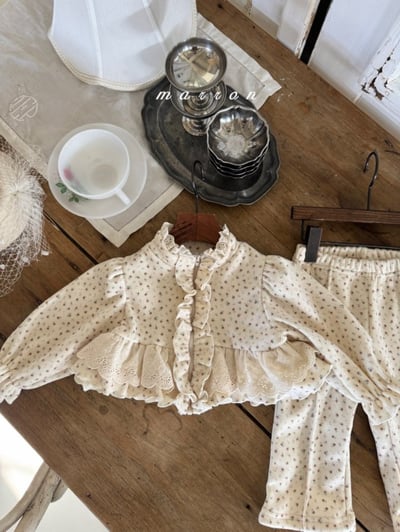 Marron 17｜(1y-6y) 磨毛壓線微喇叭褲4