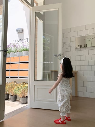 JE51｜(73-120cm) 碎花吊帶連身褲20