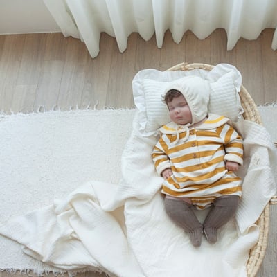 LEMONADE29｜(55cm-85cm) 2色粗條紋包屁衣含帽子21