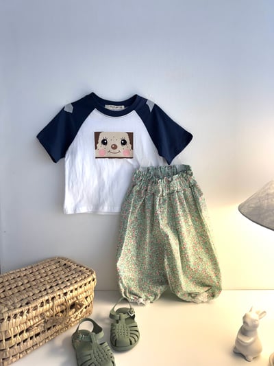 LePetitmot03｜(80-125cm) 插肩可愛臉上衣5