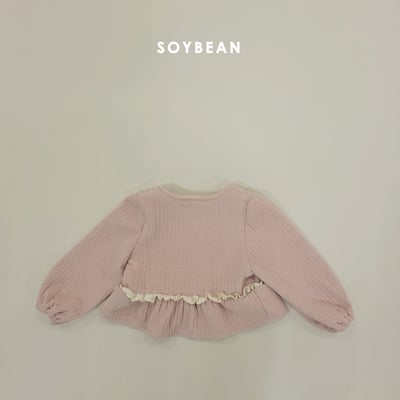 Soybean15｜(75cm-118cm) 荷葉蕾絲邊開襟外套喇叭褲套裝10