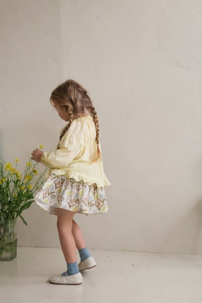 FLO39｜(75-140) 3色法式傘狀荷葉襯衫13