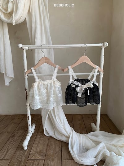 Bebe holic51｜(Free) 蝴蝶結蕾絲背心3