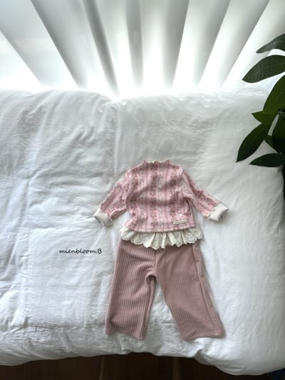 Bloom.b38｜(0m-24m/85cm-125cm) 蕾絲裙擺刷絨長褲8