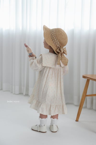 bebe nine17 (65-90) 2色翻領荷葉滾邊洋裝7