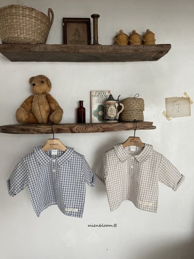 Bloom.b27｜(0m-7y) 經典格紋襯衫1