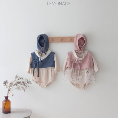 LEMONADE24｜(55cm-85cm) 2色韓服套裝含帽子25