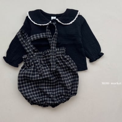 mimi market03 (65-85cm)  格紋吊帶包屁褲3
