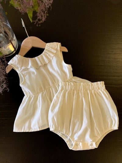 JE50｜(66-100cm) 無印花邊包屁衣/套裝18