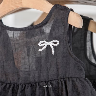 M-KIDS09｜(65-115cm) 珍珠蝴蝶結氣球洋裝4