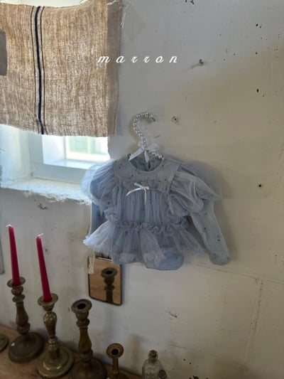 Marron50｜(1y-6y) 印花薄紗背心上衣7