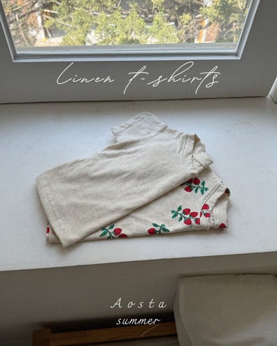 AOSTA20｜(6m-5y) 2款亞麻夏季短袖上衣2