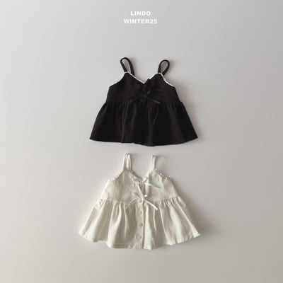 Lindo47｜(80cm-125cm) 荷葉邊肩帶背心5