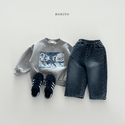 Bonito23｜(75cm-125cm) 滑雪印花休閒上衣7