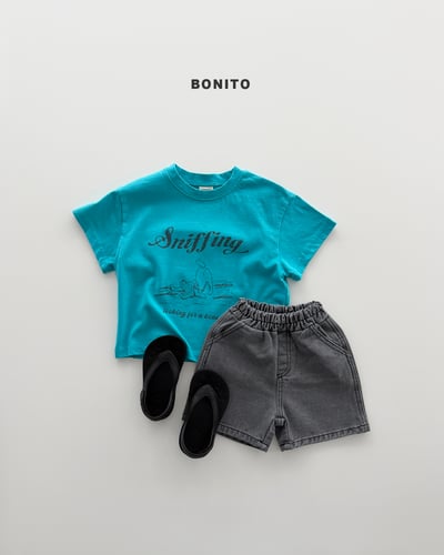 Bonito52｜(75cm-125cm) 3色簡約帥氣牛仔短褲6