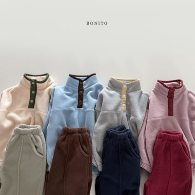 Bonito06｜(75cm-125cm) 半開襟刷毛套裝2