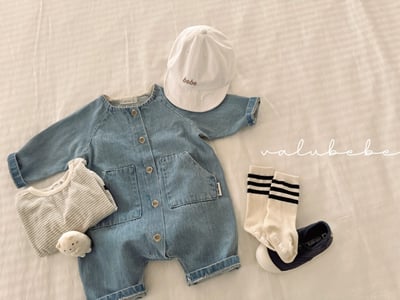 Valubebe50｜(65-80) 牛仔棉連身衣16