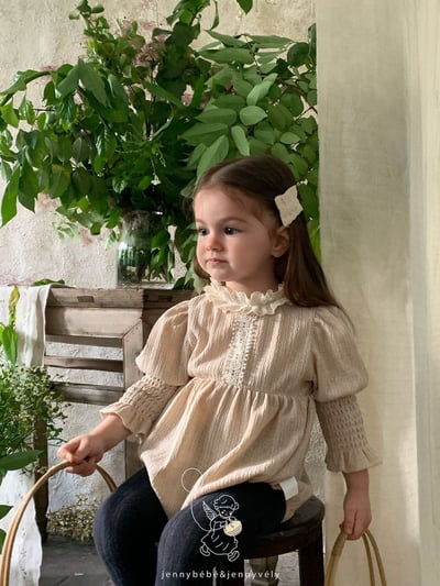 JE585｜(66-90cm) 蕾絲花邊領泡泡袖包屁衣24