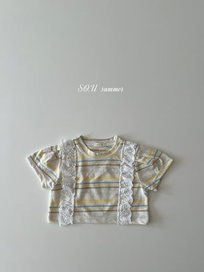 SO.U27｜(6m-4y) 條紋蕾絲花邊上衣9