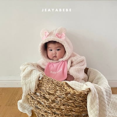 JEAYA06｜(3m-12m) 2色羊羔毛蝴蝶可愛包屁衣12