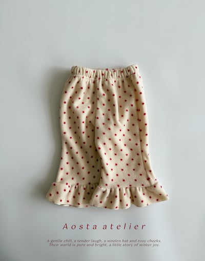 AOSTA01｜(6m-5y) 荷葉波點喇叭褲9