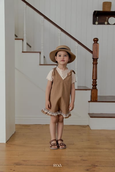 ROA14｜(6m-18m) 2色蕾絲滾邊無袖連身褲10