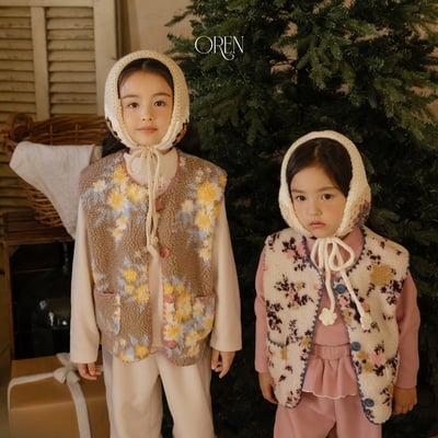 OREN16｜(85-120cm) 花卉刷毛背心4
