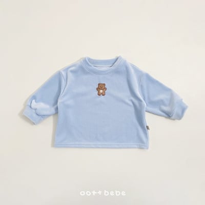 Oottbebe08｜(1y-7y) 絲絨小熊上衣3