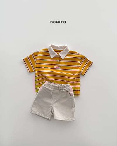 Bonito18｜(75cm-125cm) 2色條紋翻領上衣5
