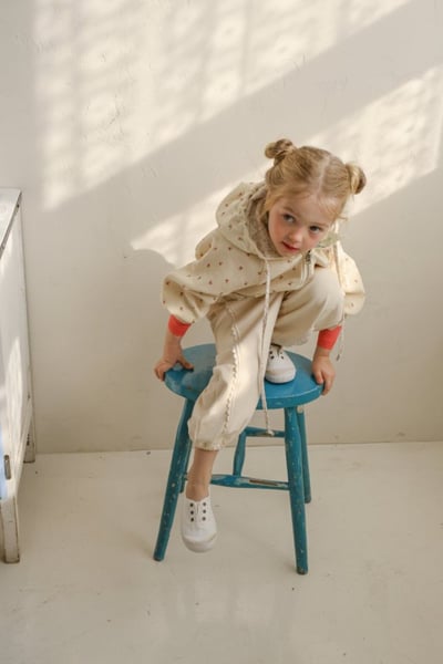 FLO13｜(75-140) 2色蕾絲滾邊休閒縮口褲18