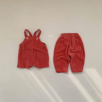 Fondue 21｜(65cm-75cm)  素色絨毛吊帶褲5