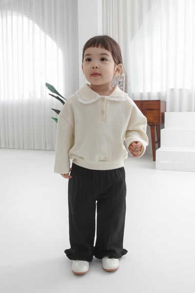 bebe nine34  (65-115) 3色荷葉邊寬版長褲3