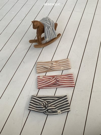 Bebe holic04｜(3m-18m) 扭結條紋髮帶8