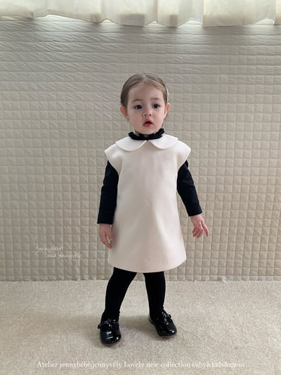 JE625｜(80cm-110cm) 玫瑰刺绣背心連身裙2