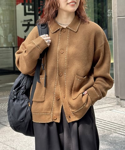 CPCM (男女) 復古縫製衣領開襟外套12