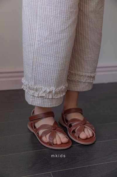 M-KIDS23｜(65-115cm) 條紋滾邊直筒長褲12