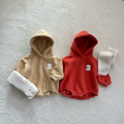 Nutt08｜(3m-16m) 簡約連帽包屁衣含圍巾18