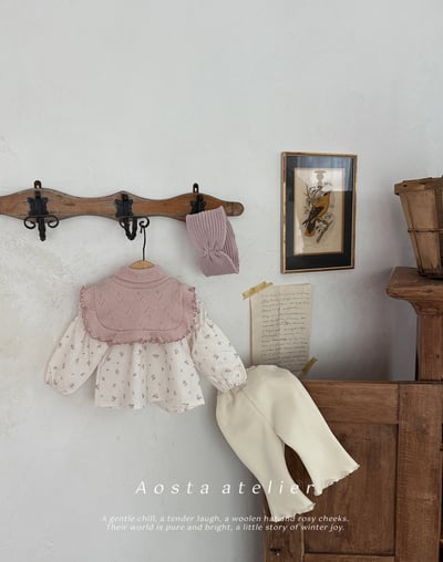 AOSTA54｜(6m-5y) 小孔針織高領背心6