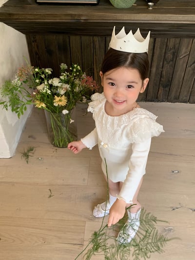 jenny bébé｜(66-90cm) 蕾絲花邊包屁衣8