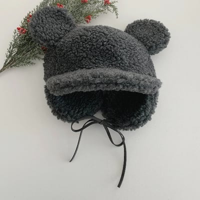 Oottbebe49｜(2-6y  Free)  米奇耳朵羊絨毛帽10