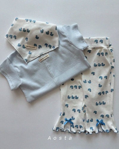 AOSTA47｜(6m-5y) 4款羅紋緞帶開衩褲18