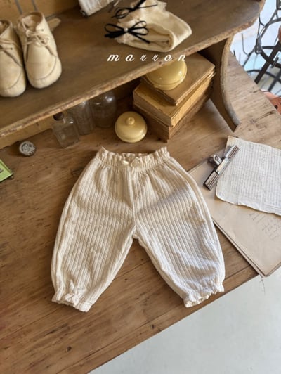 Marron18｜(1y-6y) 麻花針織縮口褲7