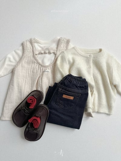 Atomeme29｜(70cm-110cm) 簡約毛絨針織開襟外套10