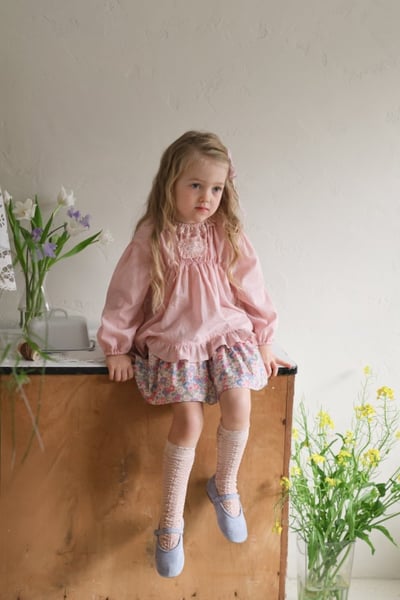 FLO39｜(75-140) 3色法式傘狀荷葉襯衫9