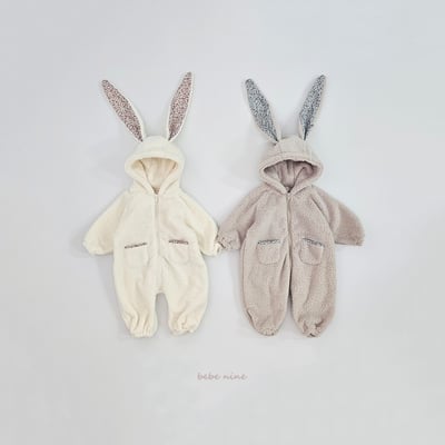 bebe nine07 (65cm-75cm) 2色碎花雪兔連身衣11