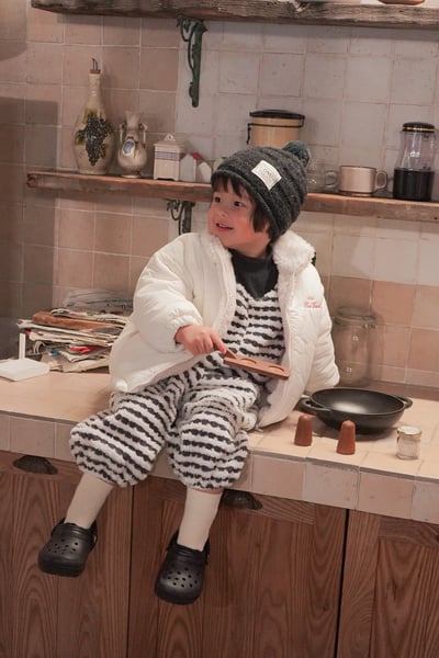 onu 21｜(70cm-115cm) logo刺繡羽絨刷毛外套23