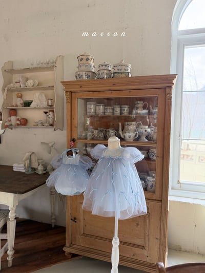 Marron08｜(3m-18m 1y-6y) 蝴蝶結紗裙裝3