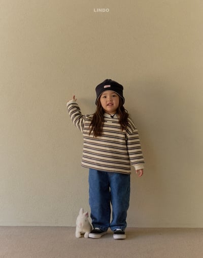Lindo51｜(80cm-125cm) 多條紋休閒上衣19