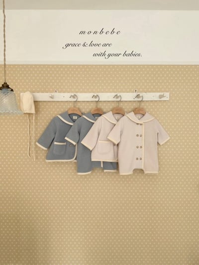 MONBEBE28｜(1y-8y) 滾邊排扣翻領外套14